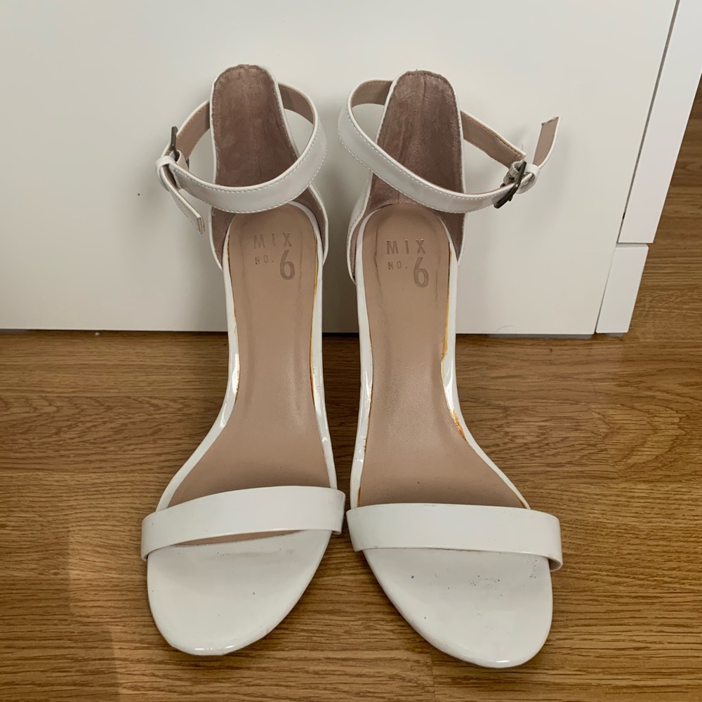 White Strappy Heels